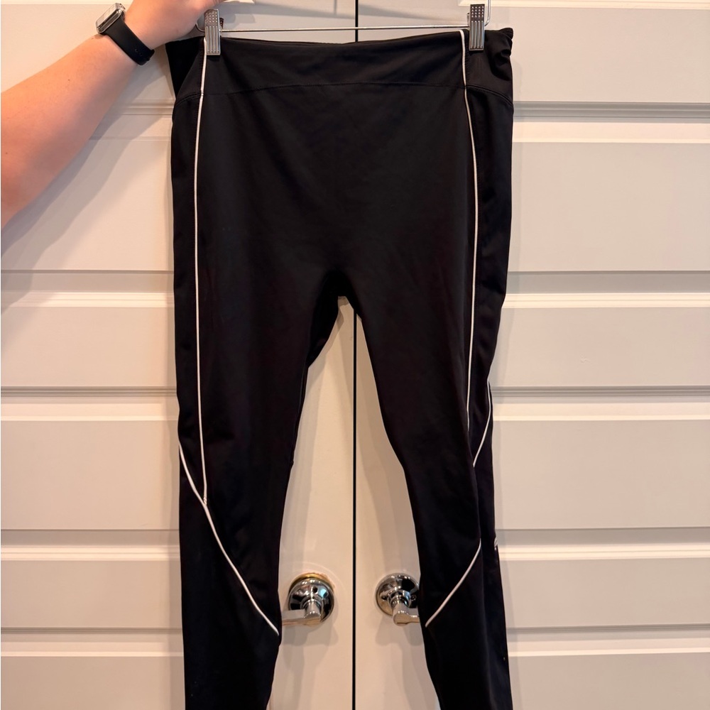 Fabletics Kids Black Leggings with White Accents